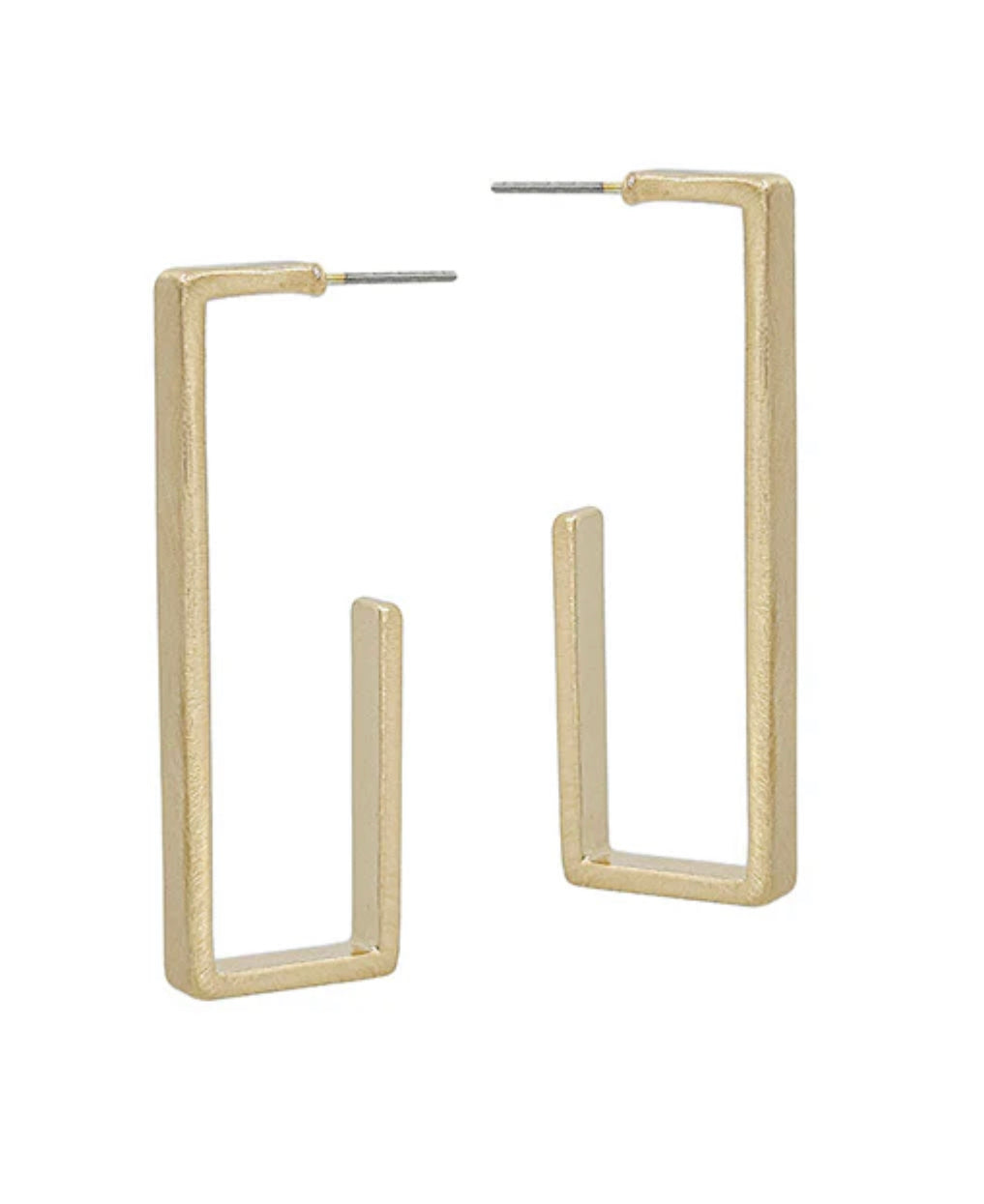 Rectangle Shape Hoop Earring