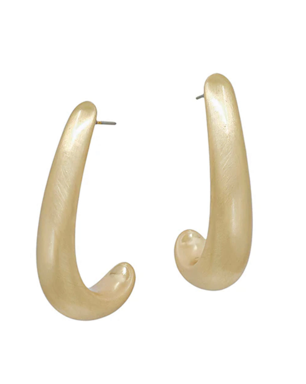 Medium Curved Metal Earring