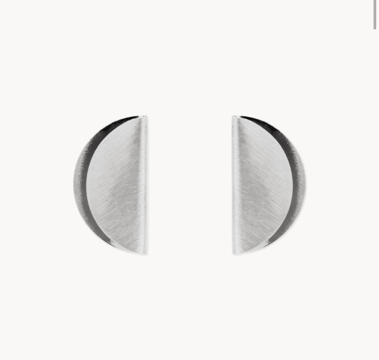 BRUSHED HALF MOON EARRINGS