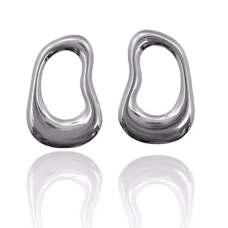 Premium collection - Organic Earring -  Silver Color