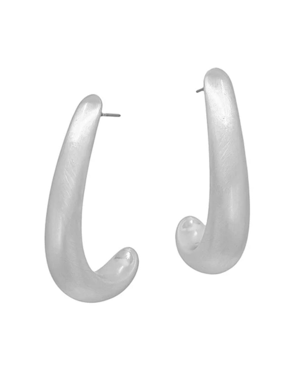 Medium Curved Metal Earring