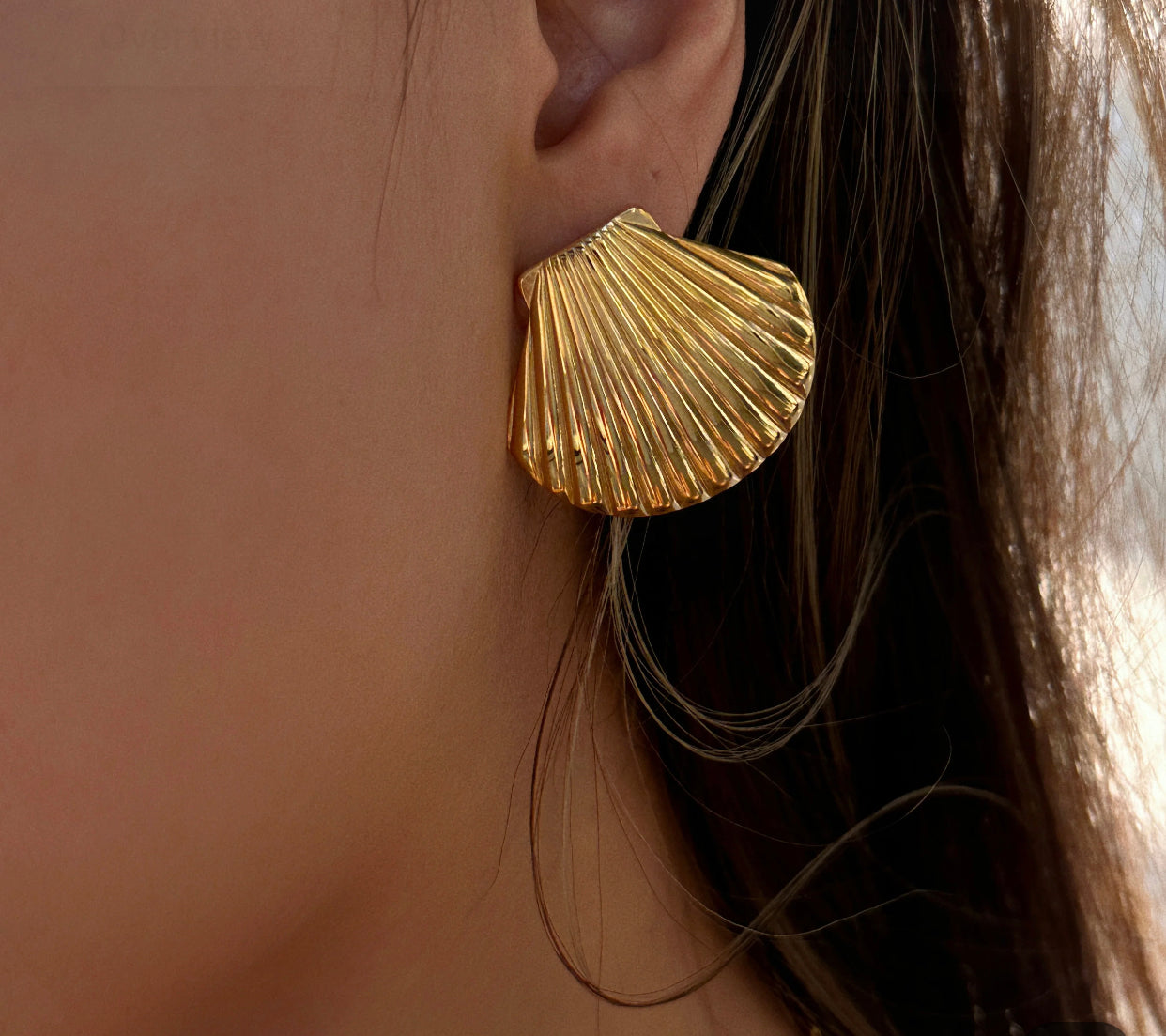 Earrings - 18k Gold Plated Hypoallergenic Shell